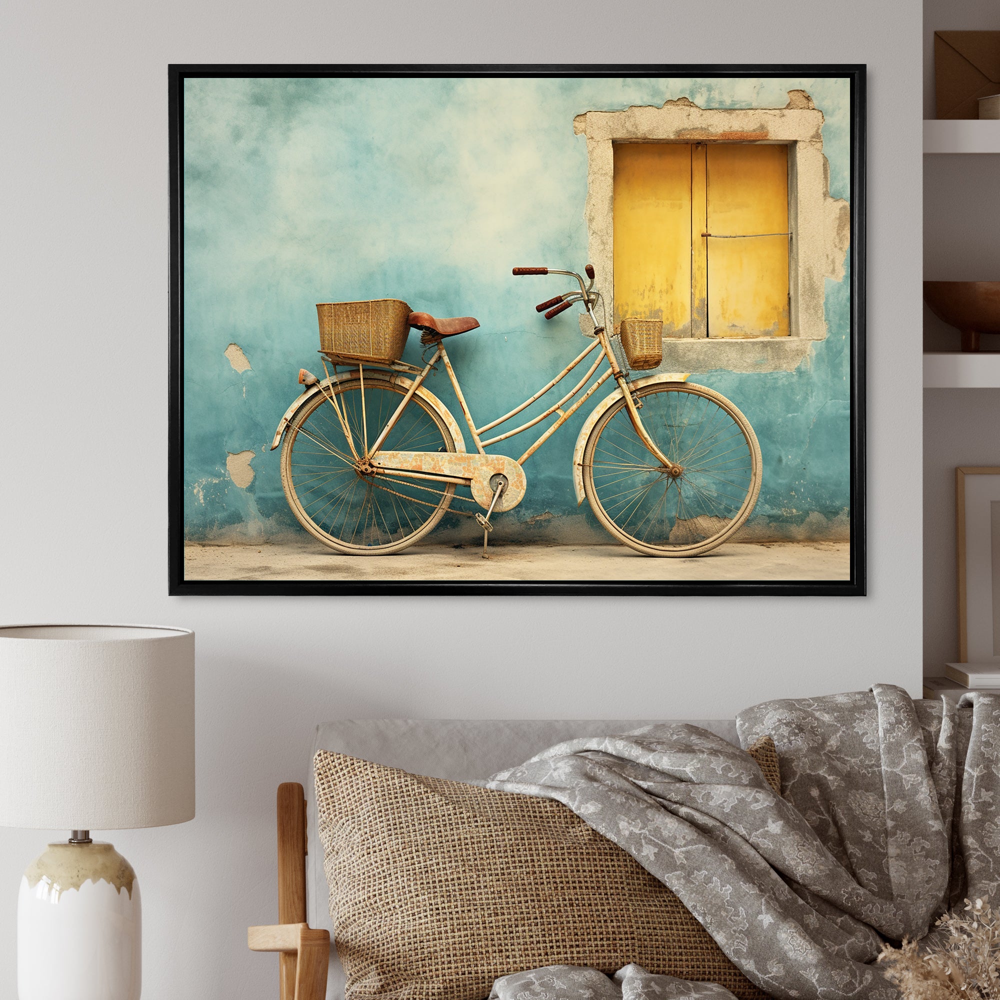 Teal Tour - Bicycle Canvas Wall Art