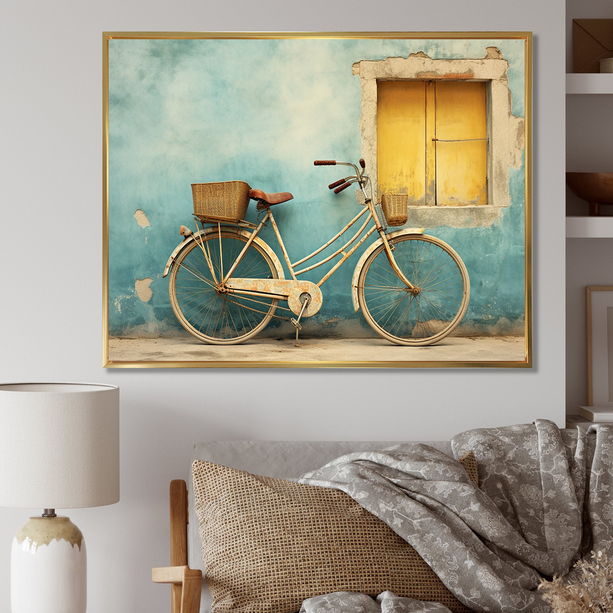 Teal Tour - Bicycle Canvas Wall Art