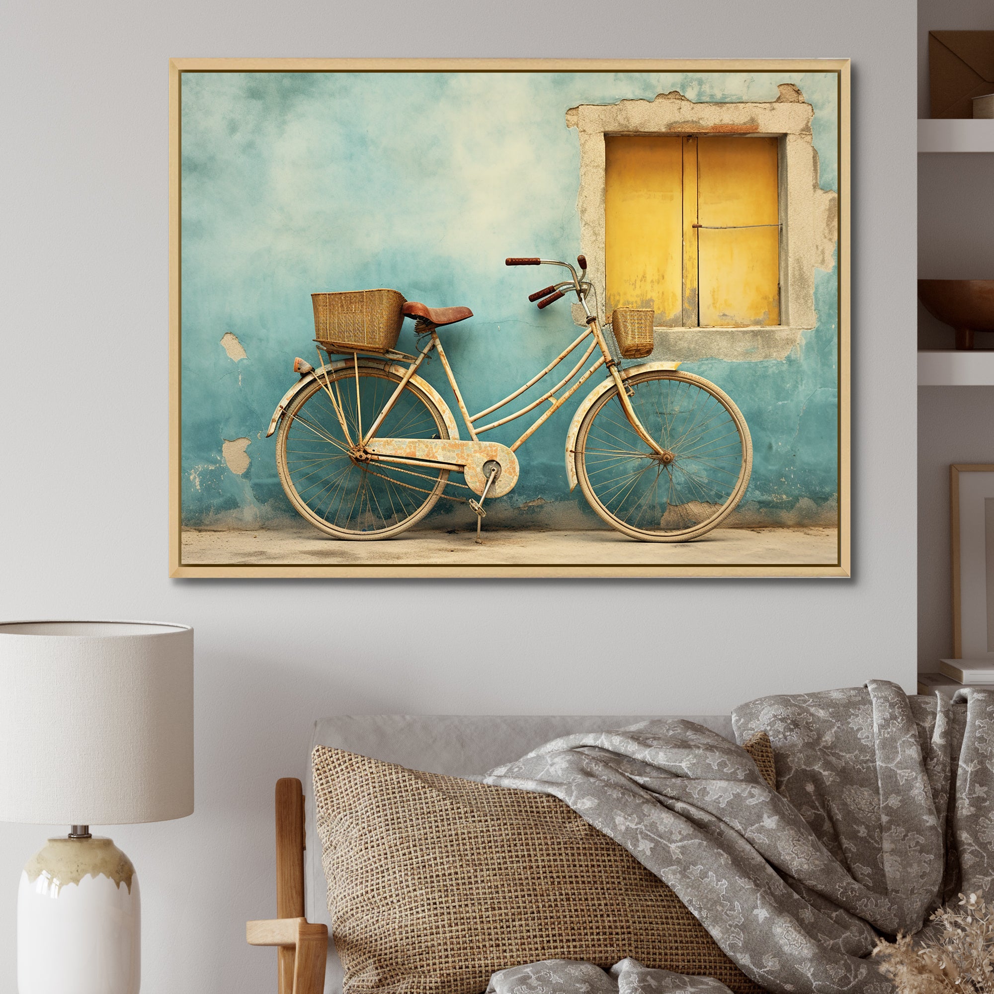 Teal Tour - Bicycle Canvas Wall Art