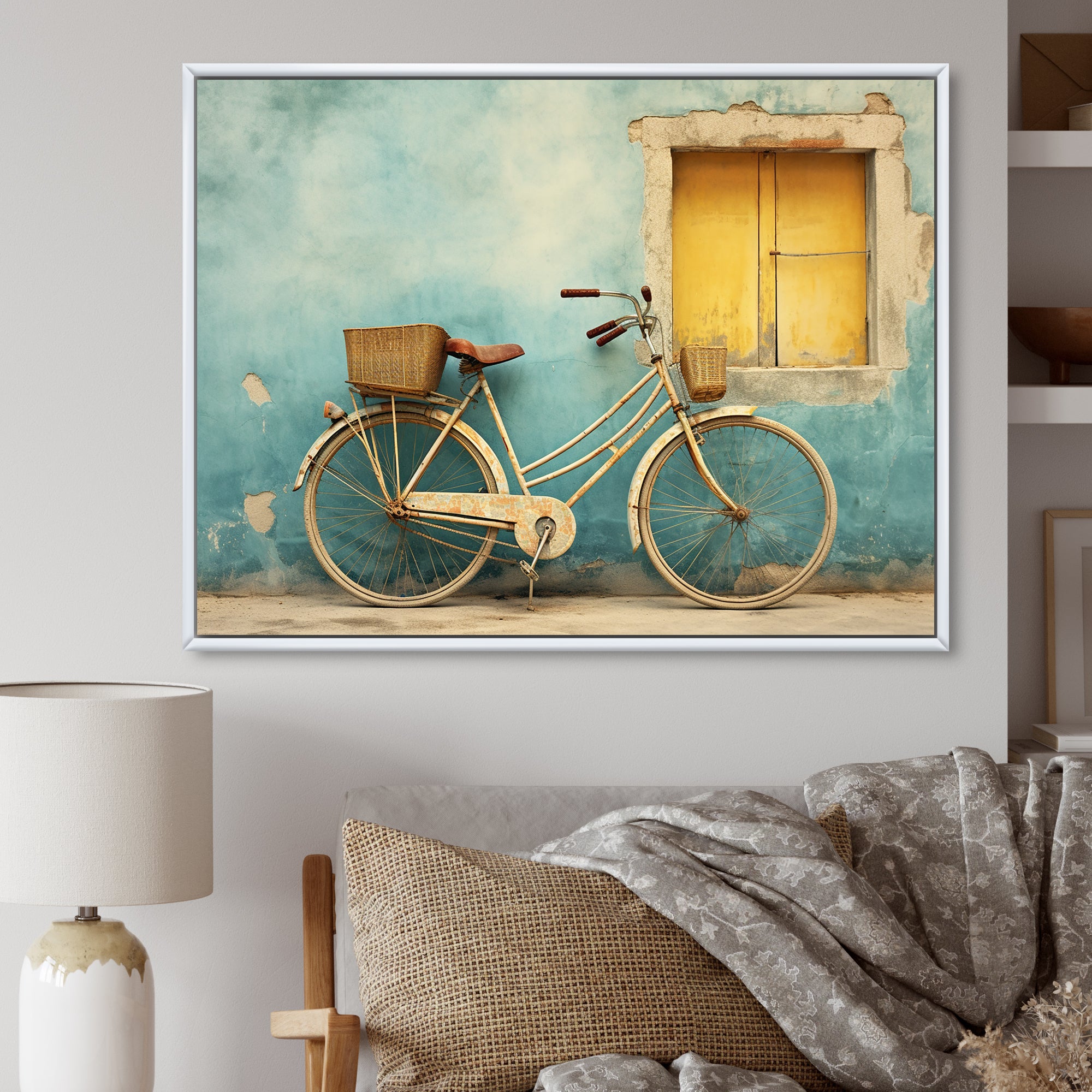 Teal Tour - Bicycle Canvas Wall Art
