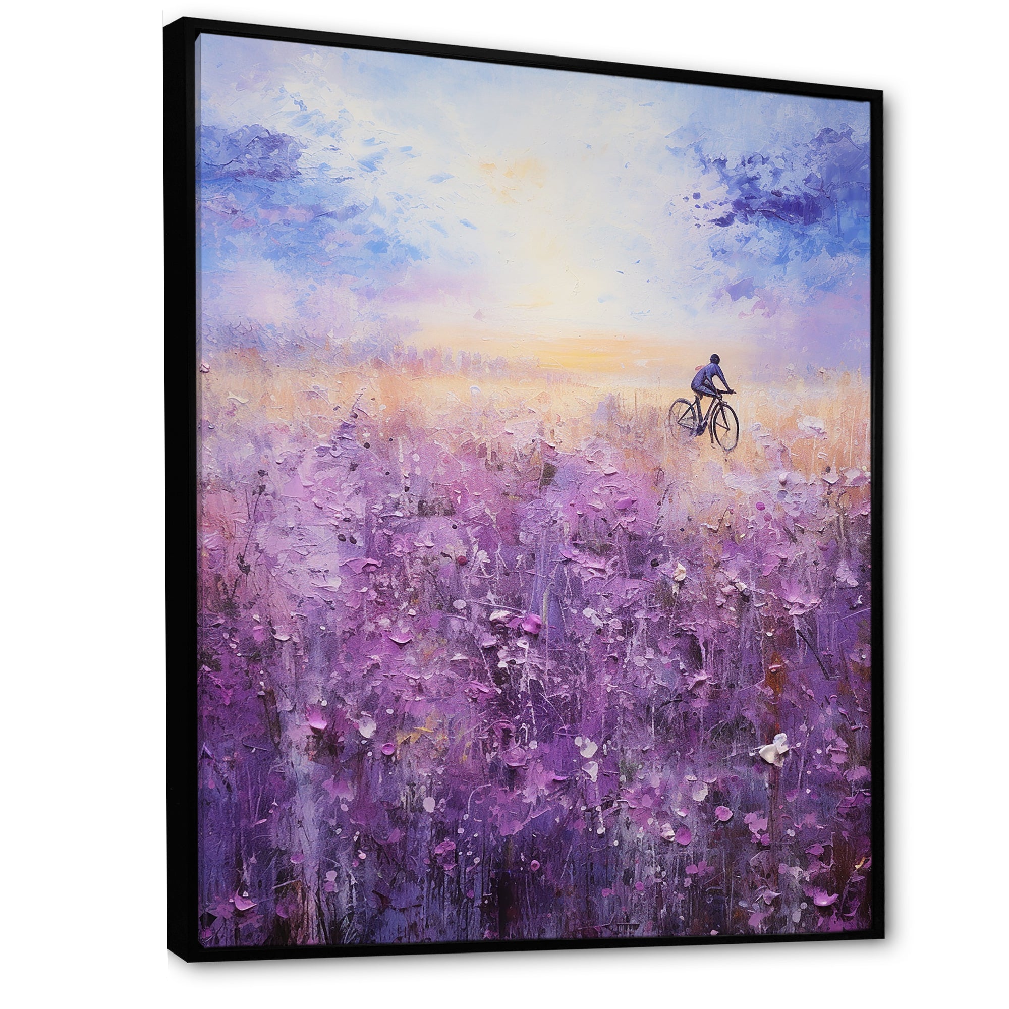 Violet Voyage - Bicycle Canvas Wall Art