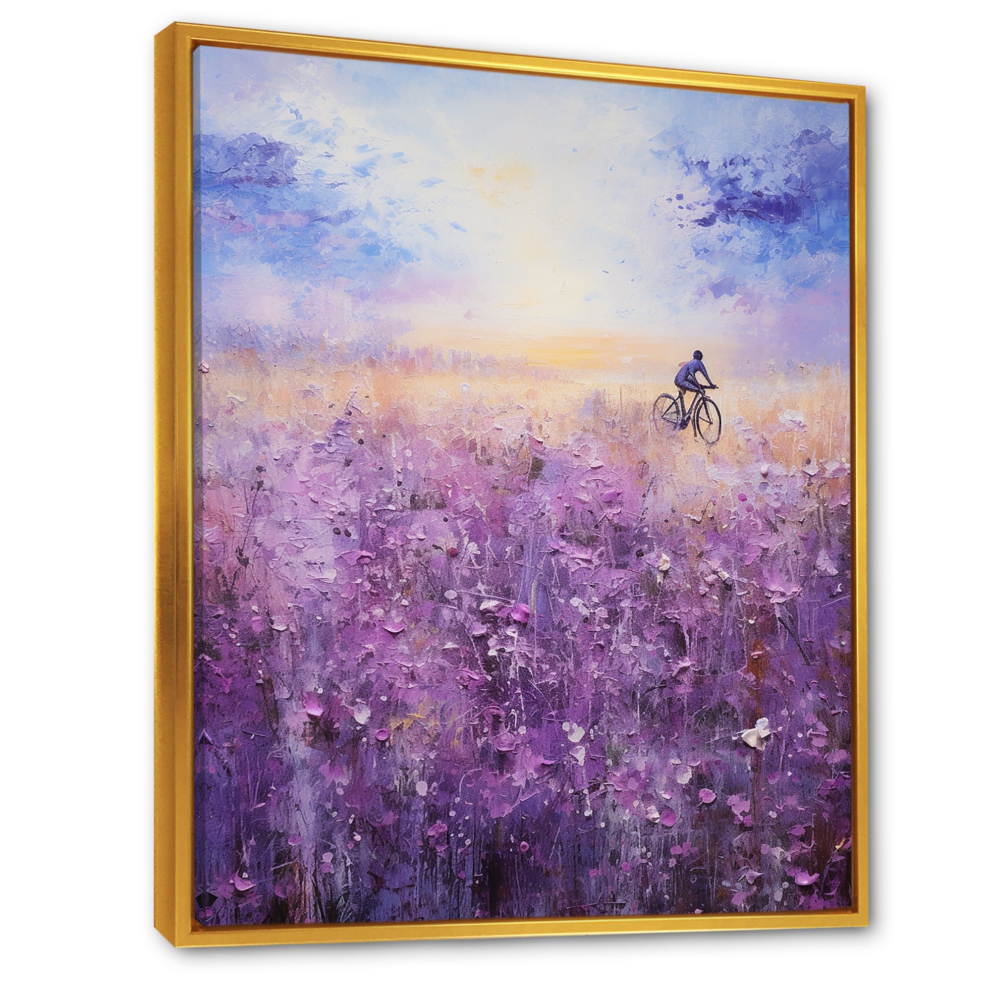 Violet Voyage - Bicycle Canvas Wall Art