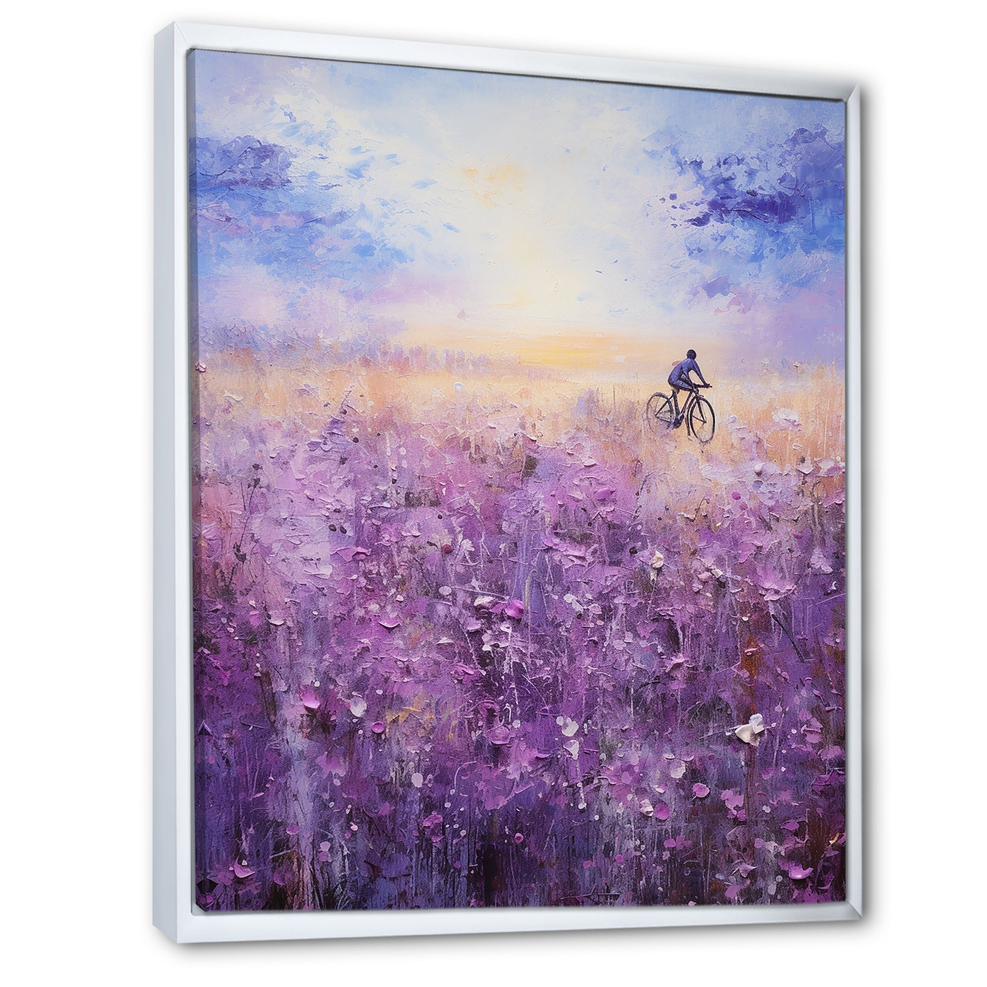 Violet Voyage - Bicycle Canvas Wall Art