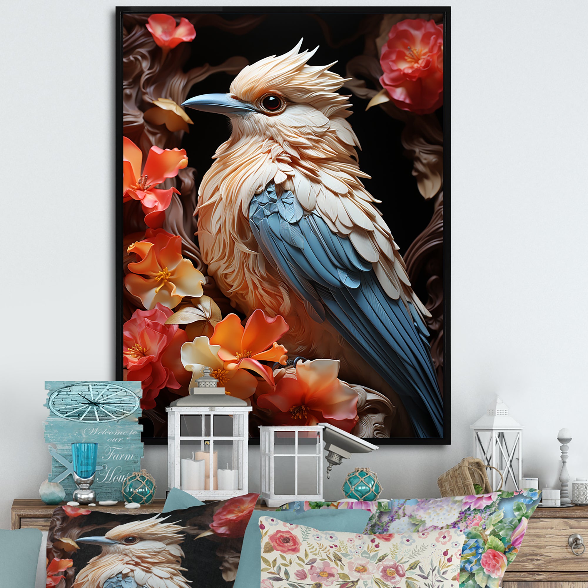 A Pastel Palette Evokes A Feathery Symphony - Bird Wall Art Prints