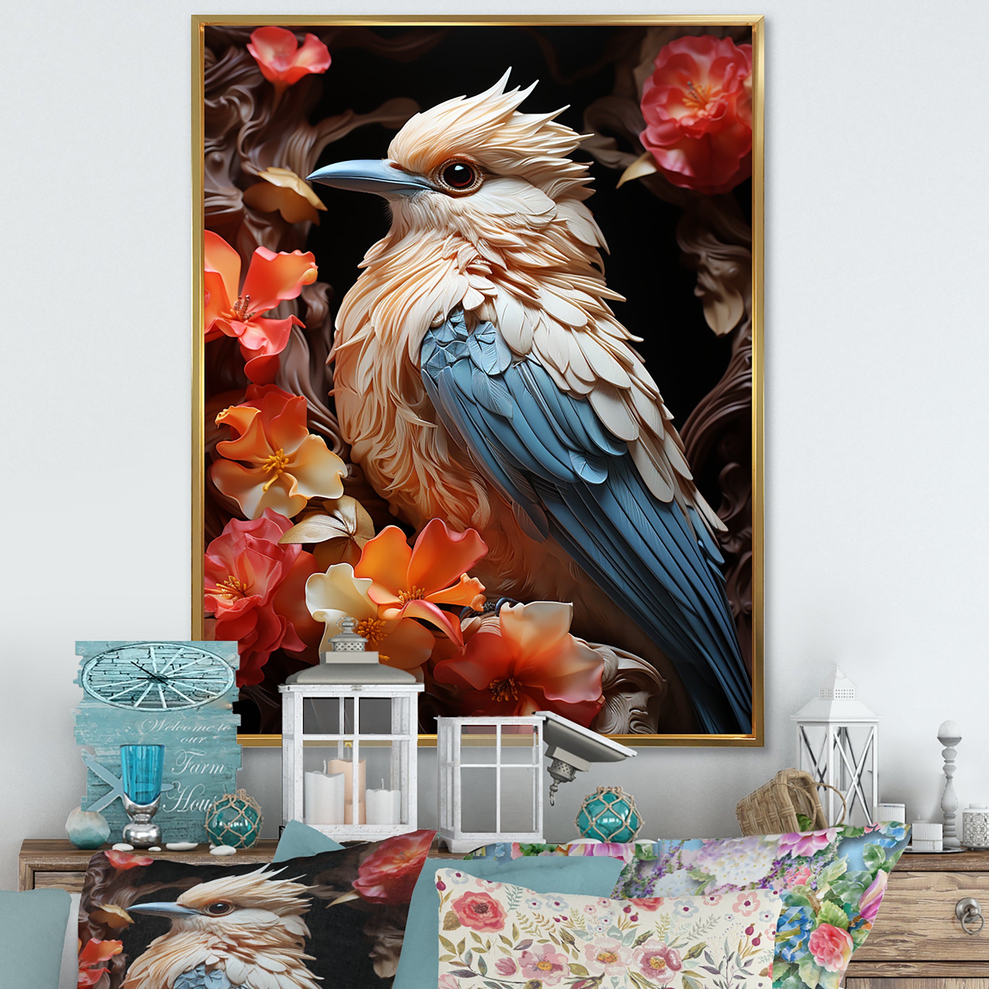 A Pastel Palette Evokes A Feathery Symphony - Bird Wall Art Prints