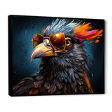 Cool Bird Abstract Aviators - Orange Bird Wall Art