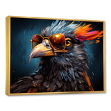Cool Bird Abstract Aviators - Orange Bird Wall Art