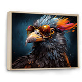 Cool Bird Abstract Aviators - Orange Bird Wall Art