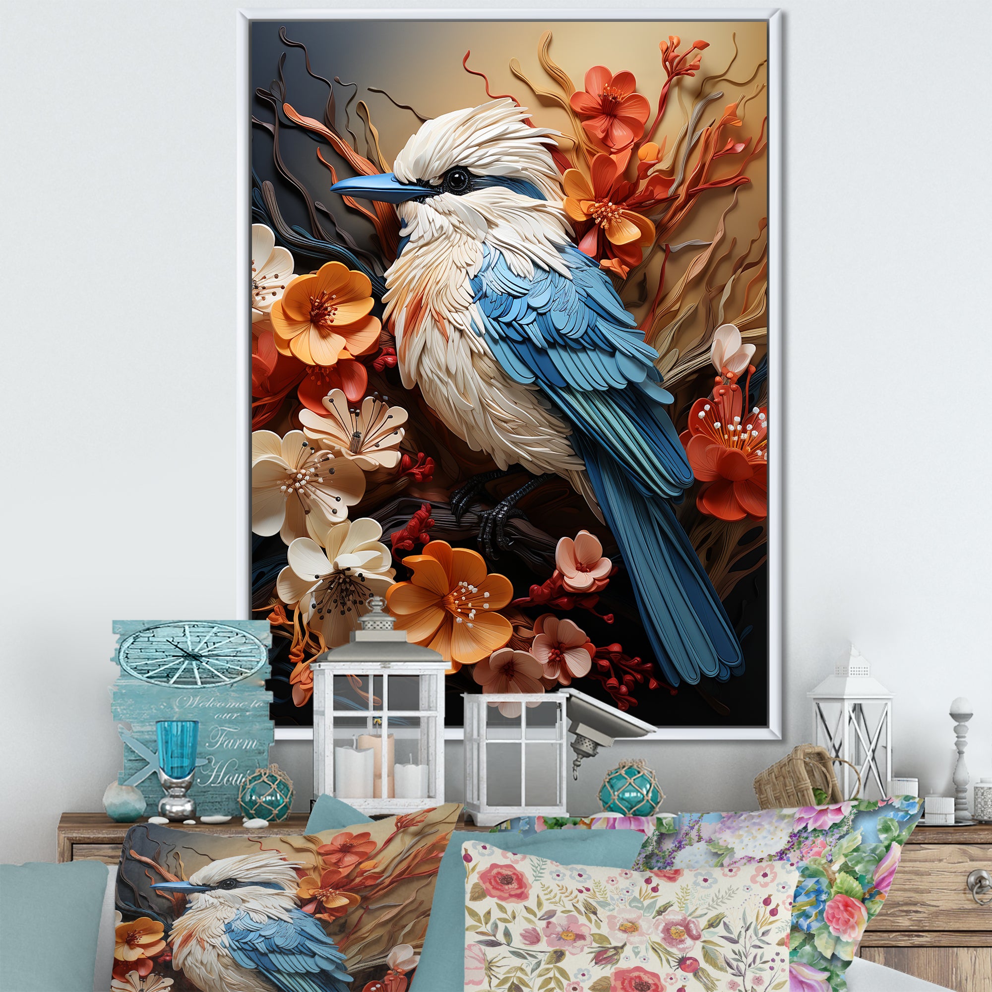 Bold Brushstrokes Convey The Freedom Of Birds - Bird Living Room Wall Art