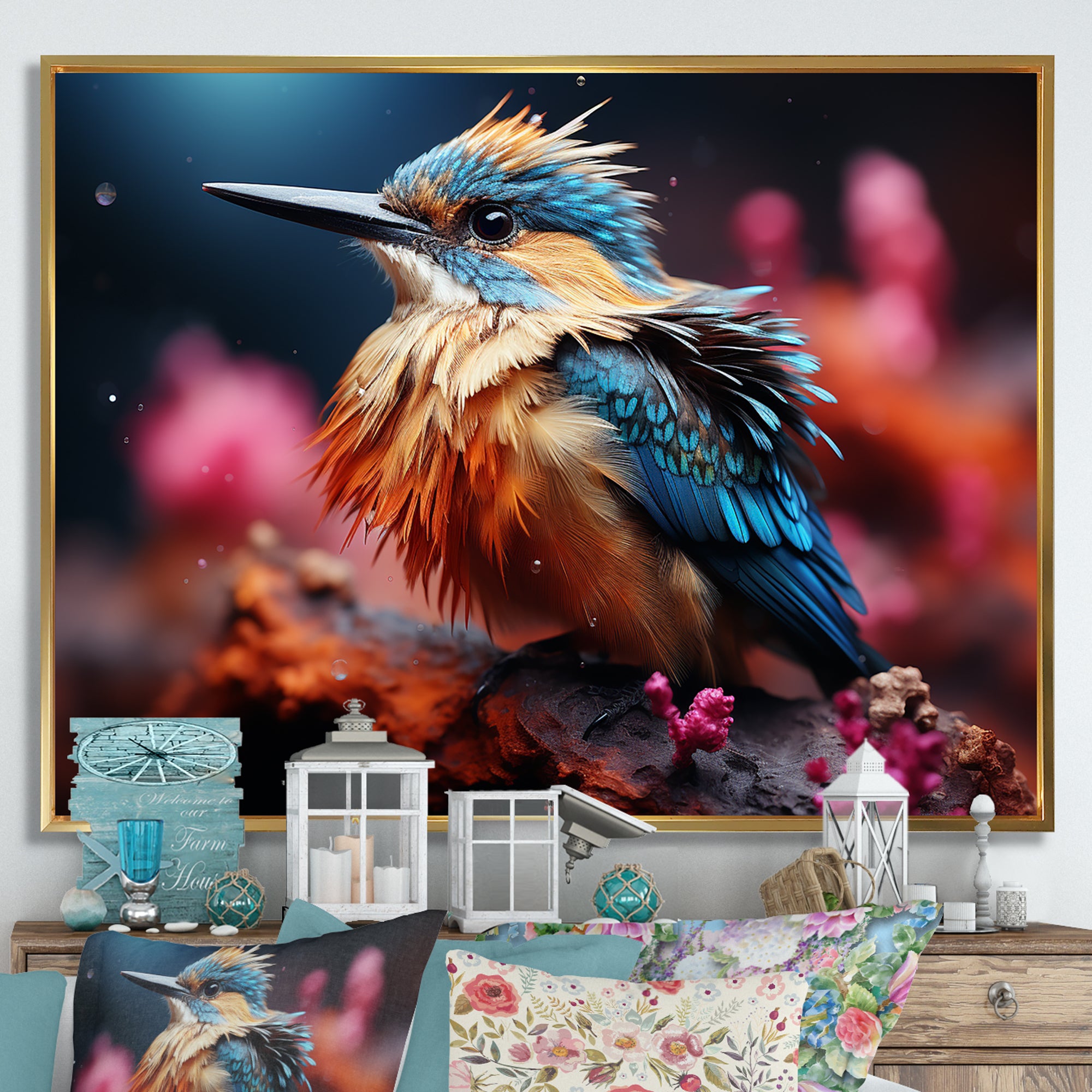 Cosmic Hues Infuse The Birds - Bird Wall Decor