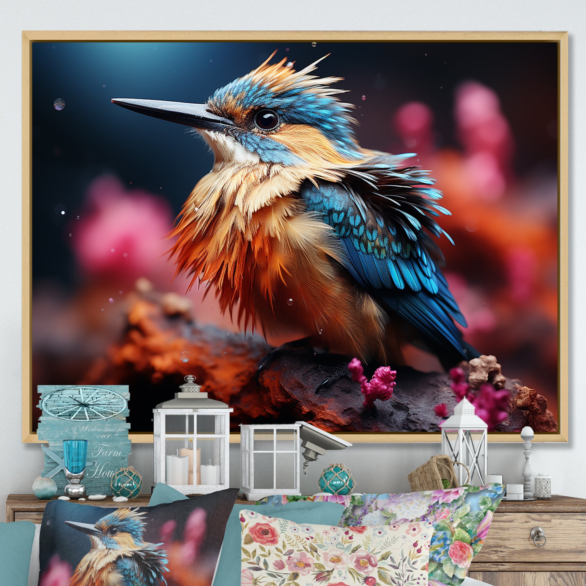 Cosmic Hues Infuse The Birds - Bird Wall Decor