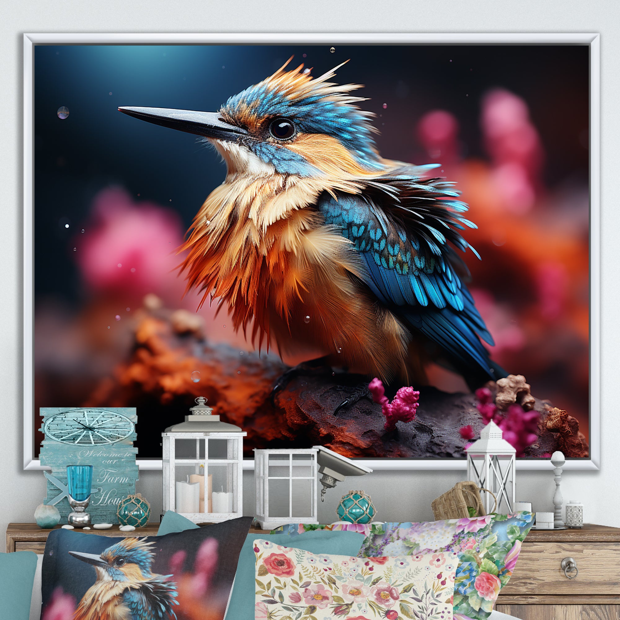 Cosmic Hues Infuse The Birds - Bird Wall Decor