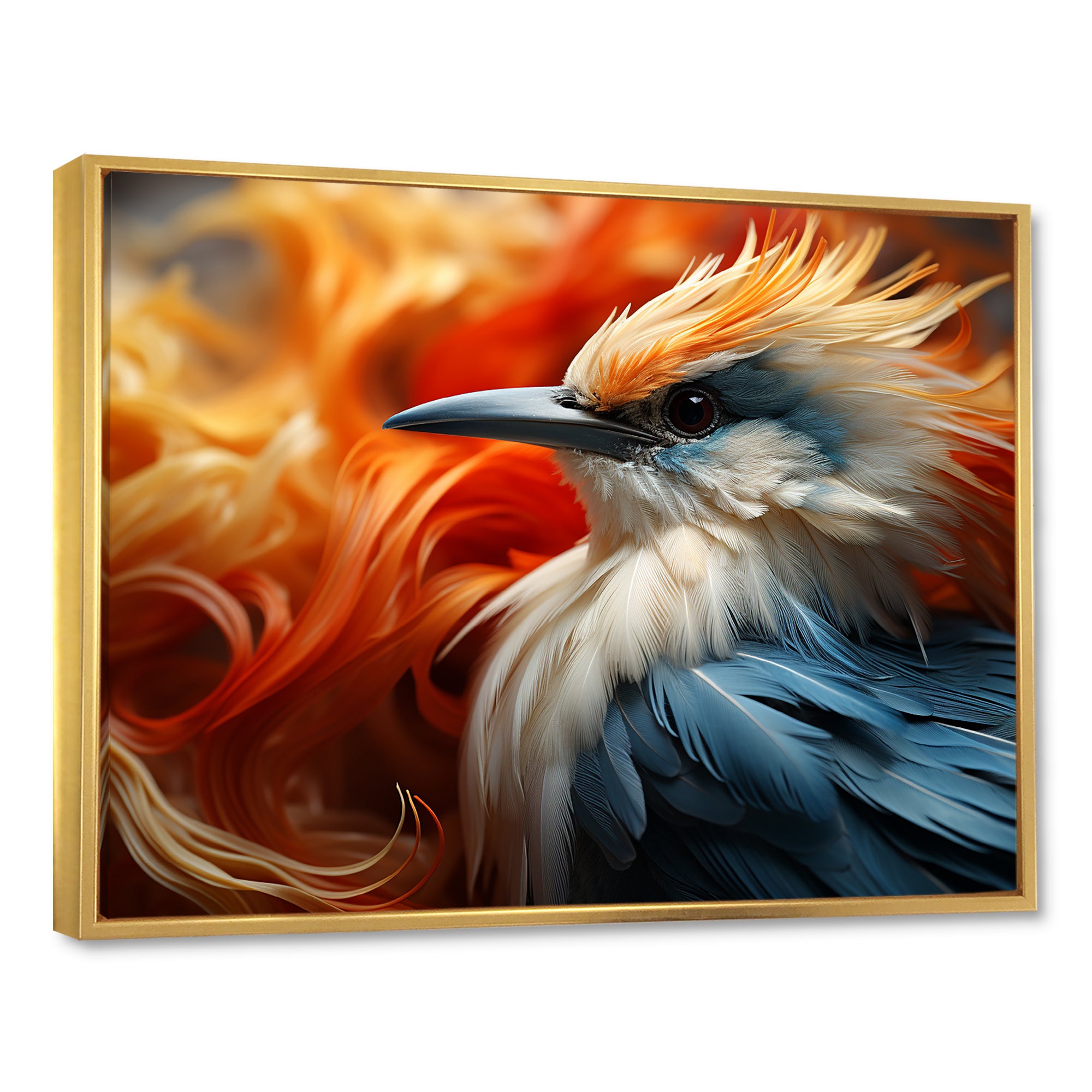 Ethereal Tones Form Abstract Wingspans - Bird Framed Canvas Art