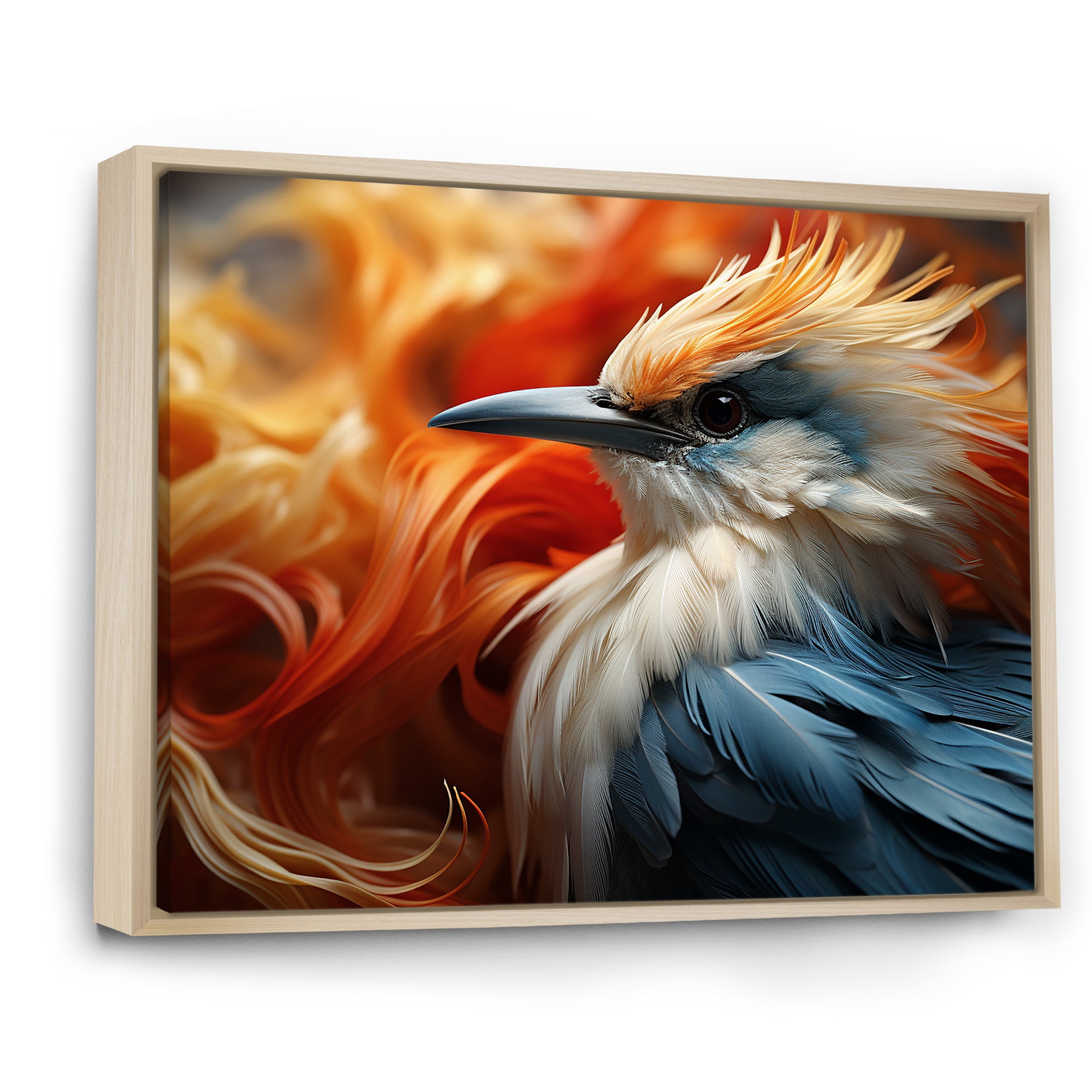 Ethereal Tones Form Abstract Wingspans - Bird Framed Canvas Art