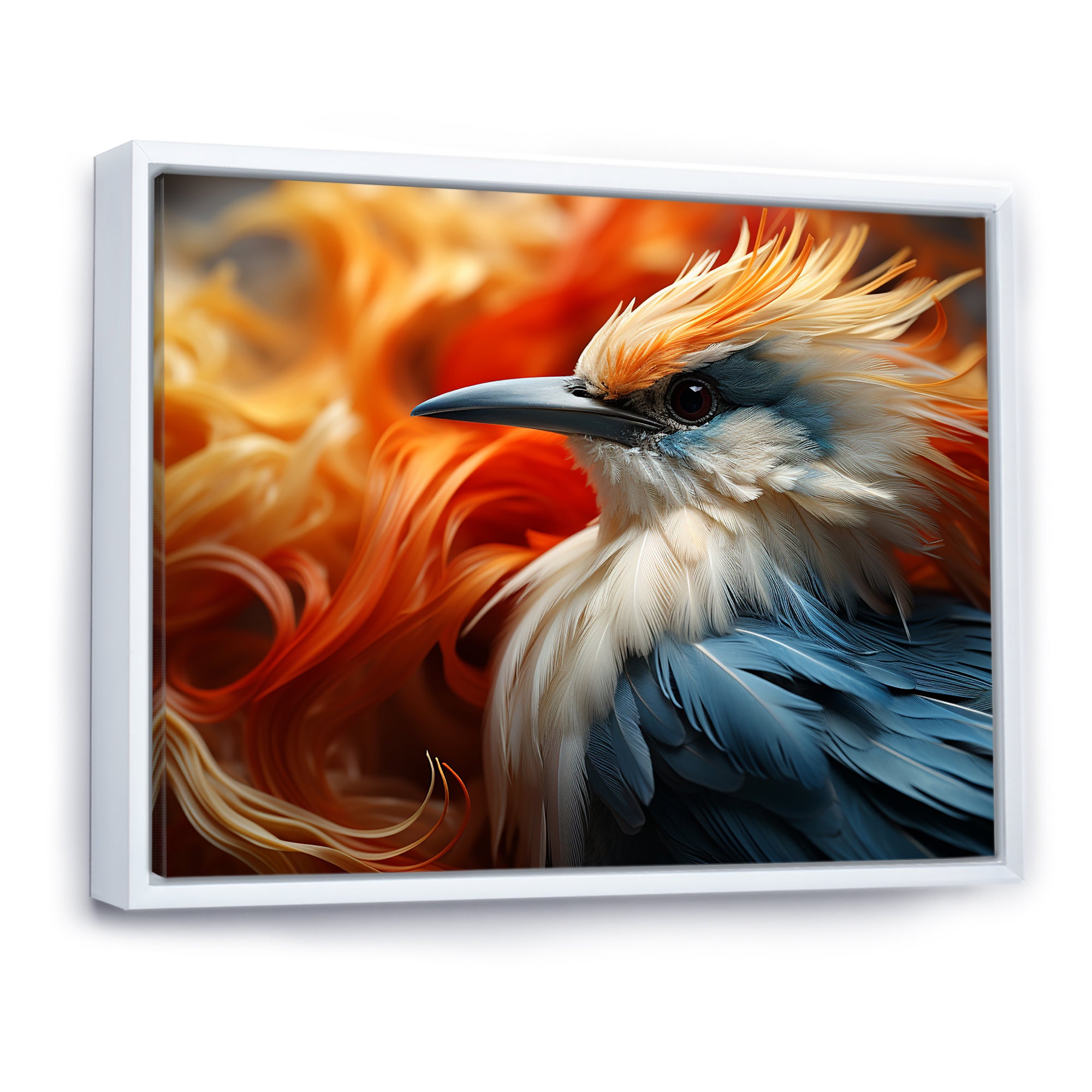 Ethereal Tones Form Abstract Wingspans - Bird Framed Canvas Art