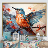 Geometric Birds In Cubist Skies - Bird Canvas Wall Art