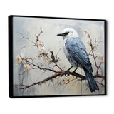 Misty Blue Ray Bird On Branch - Bird Wall Art Prints