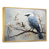 Misty Blue Ray Bird On Branch - Bird Wall Art Prints