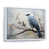 Misty Blue Ray Bird On Branch - Bird Wall Art Prints
