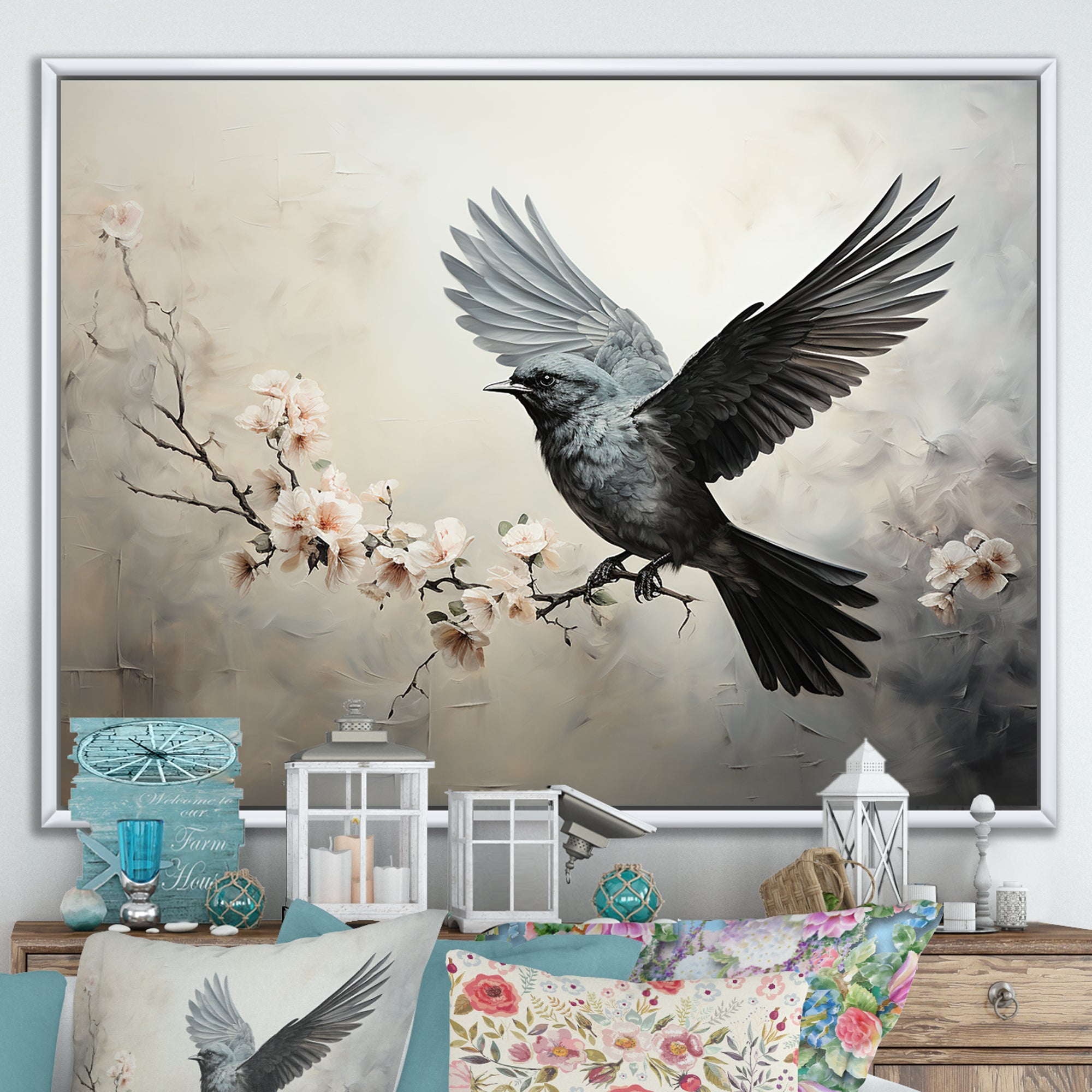 Minimalist Black Flight Of Bird - Bird Wall Art Prints