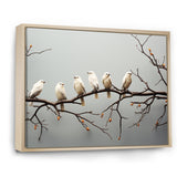 Contemporary Flock Of Birds On Branch - Bird Home Decor Art