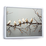 Contemporary Flock Of Birds On Branch - Bird Home Decor Art