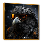 Cool Black Bird Noir Aviators - Bird Living Room Wall Art