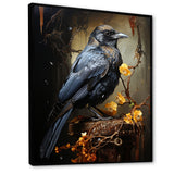 Noir Black Shadows Cast A Mysterious Ambiance - Bird Canvas Wall Art