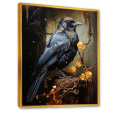Noir Black Shadows Cast A Mysterious Ambiance - Bird Canvas Wall Art
