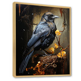 Noir Black Shadows Cast A Mysterious Ambiance - Bird Canvas Wall Art