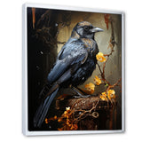 Noir Black Shadows Cast A Mysterious Ambiance - Bird Canvas Wall Art