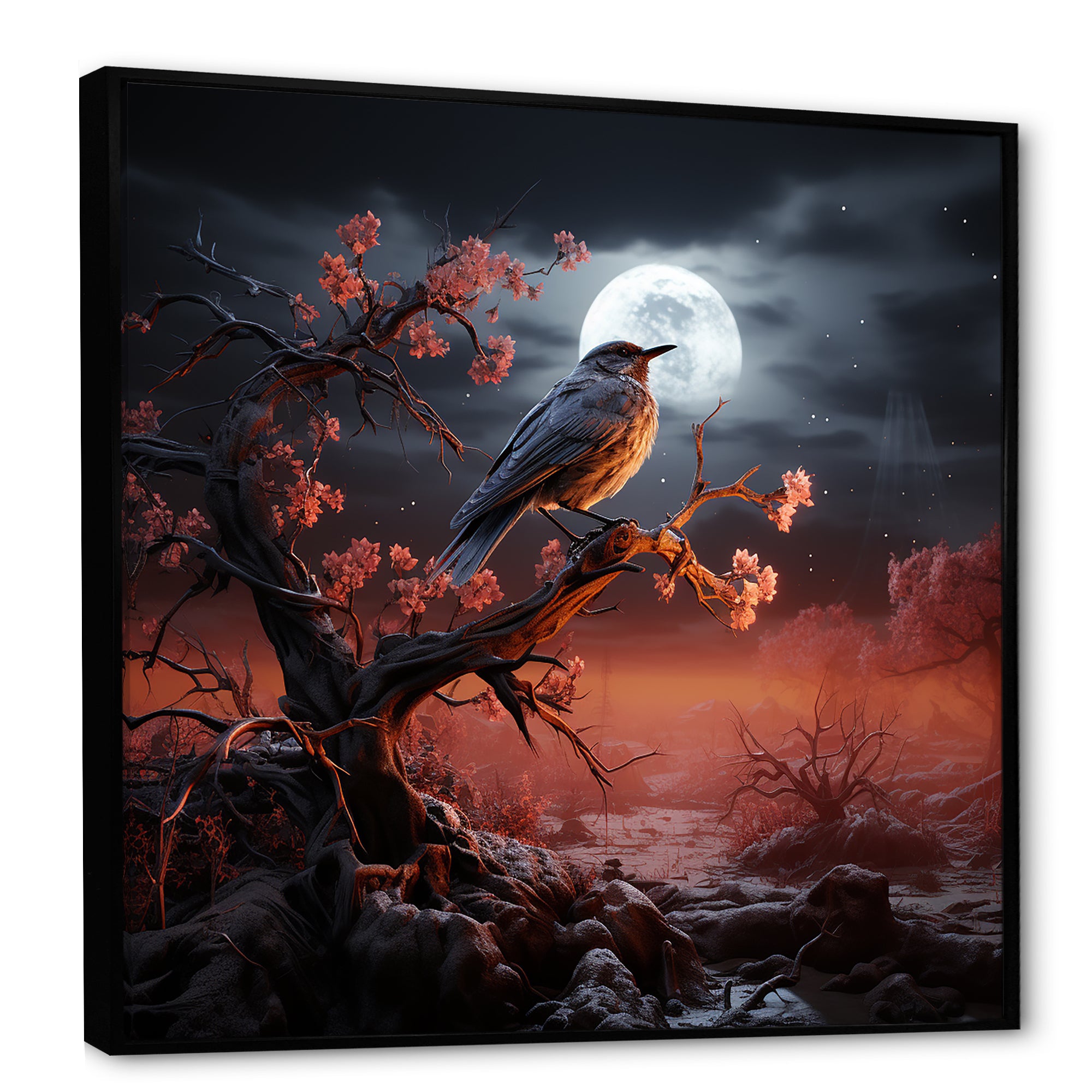 Textured Layers Create Mixed Media Skies - Bird Wall Decor