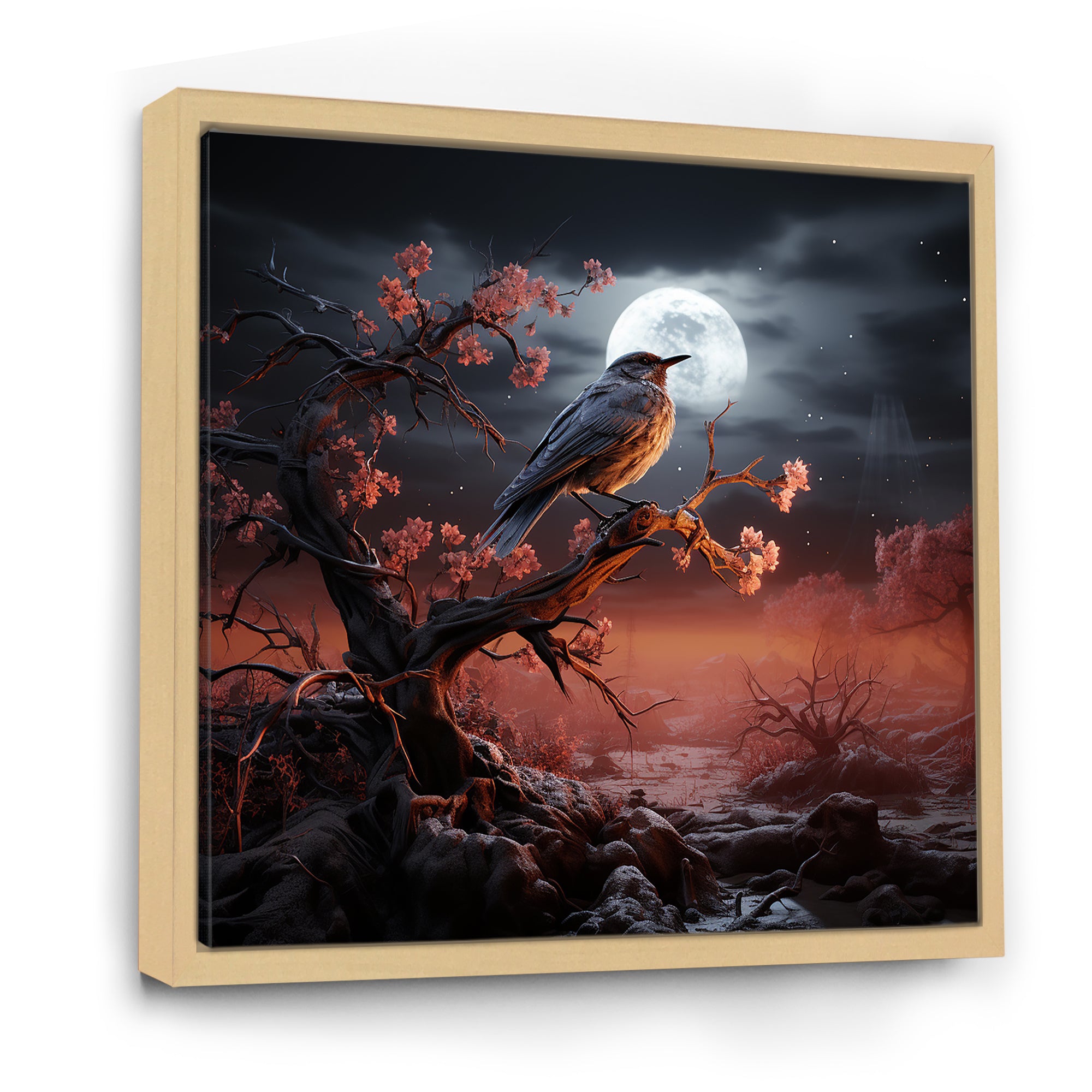 Textured Layers Create Mixed Media Skies - Bird Wall Decor