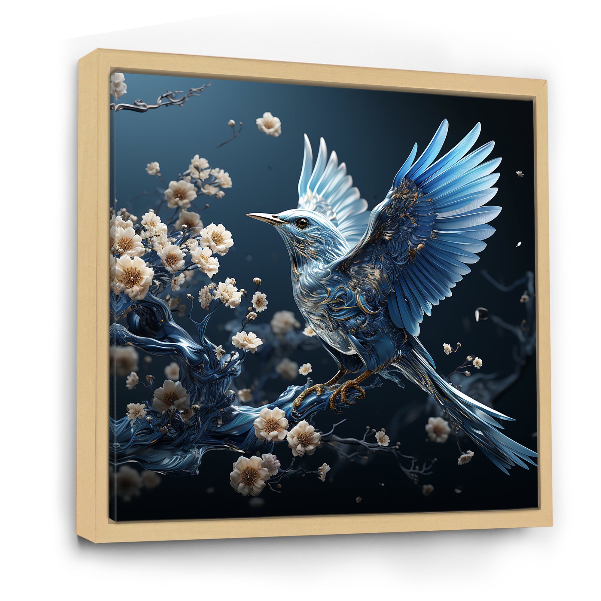Watery Blues In Capture The Delicate Bird - Bird Home Decor Art