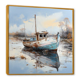 Boat Charm In Winter - Boat Canvas Wall Art