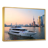 Yacht In Shanghai Bay - Boat Canvas Wall Art