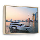 Yacht In Shanghai Bay - Boat Canvas Wall Art