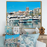 Boats Docked At Port Alicante Spain - Boat Canvas Wall Art