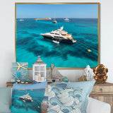 Luxury Yacht On Open Water Adventure - Boat Canvas Wall Art