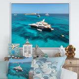 Luxury Yacht On Open Water Adventure - Boat Canvas Wall Art