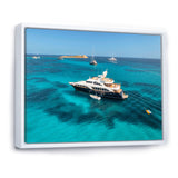 Luxury Yacht On Open Water Adventure - Boat Canvas Wall Art