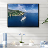 Cruise Ship With Sails In Croatia - Boat Canvas Wall Art