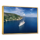 Cruise Ship With Sails In Croatia - Boat Canvas Wall Art