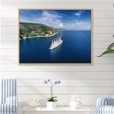 Cruise Ship With Sails In Croatia - Boat Canvas Wall Art