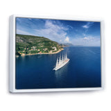 Cruise Ship With Sails In Croatia - Boat Canvas Wall Art