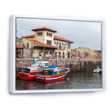 Fishing Boats At Spanish Port Comilla's Cantabria - Boat Fishing Canvas Wall Art