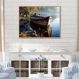 Sailing Charm In The Morning Mist - Boat Sailing Canvas Wall Art