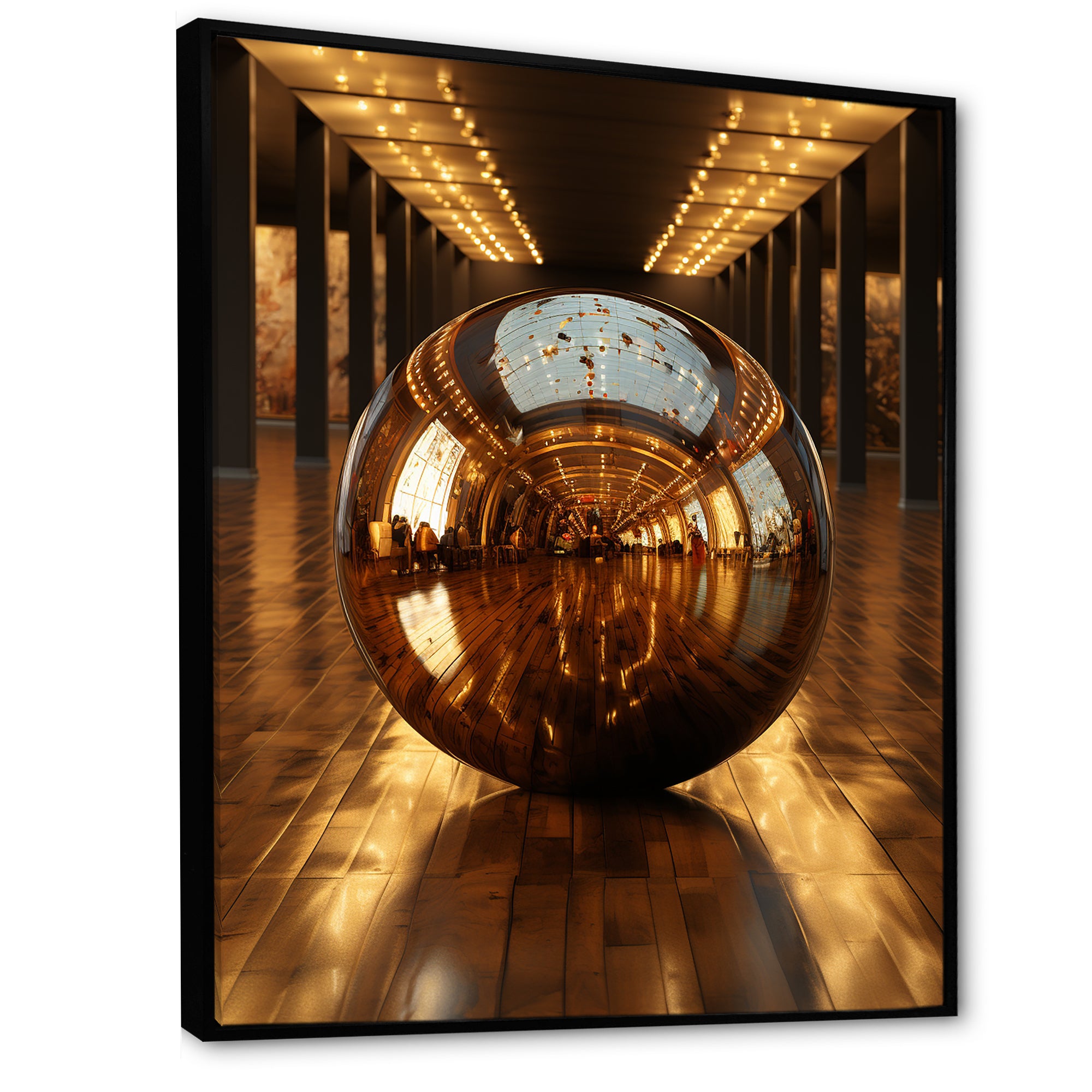 Bronze Bowling Reflections - Bowling Canvas Wall Art