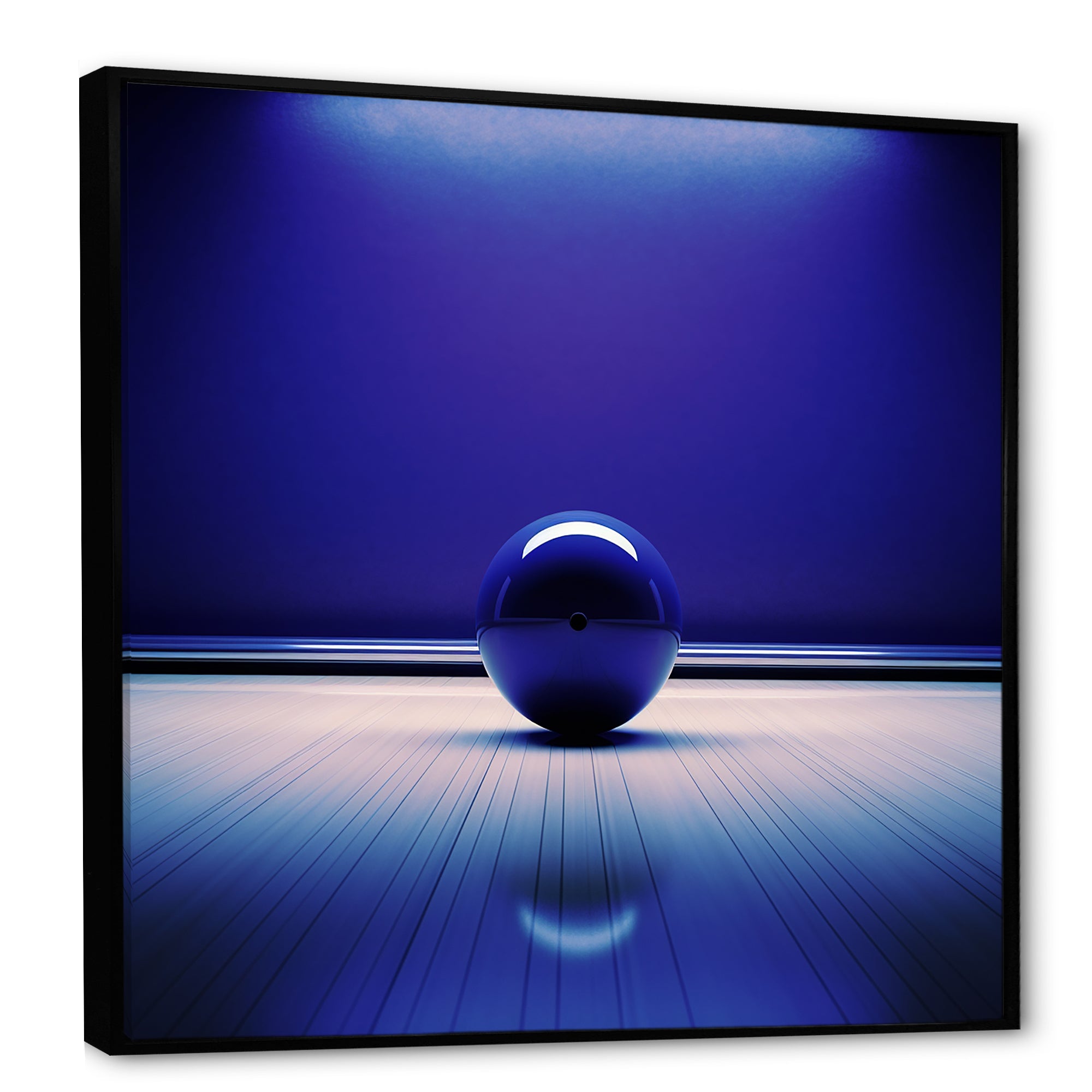 Bowling Indigo Impact - Bowling Canvas Wall Art