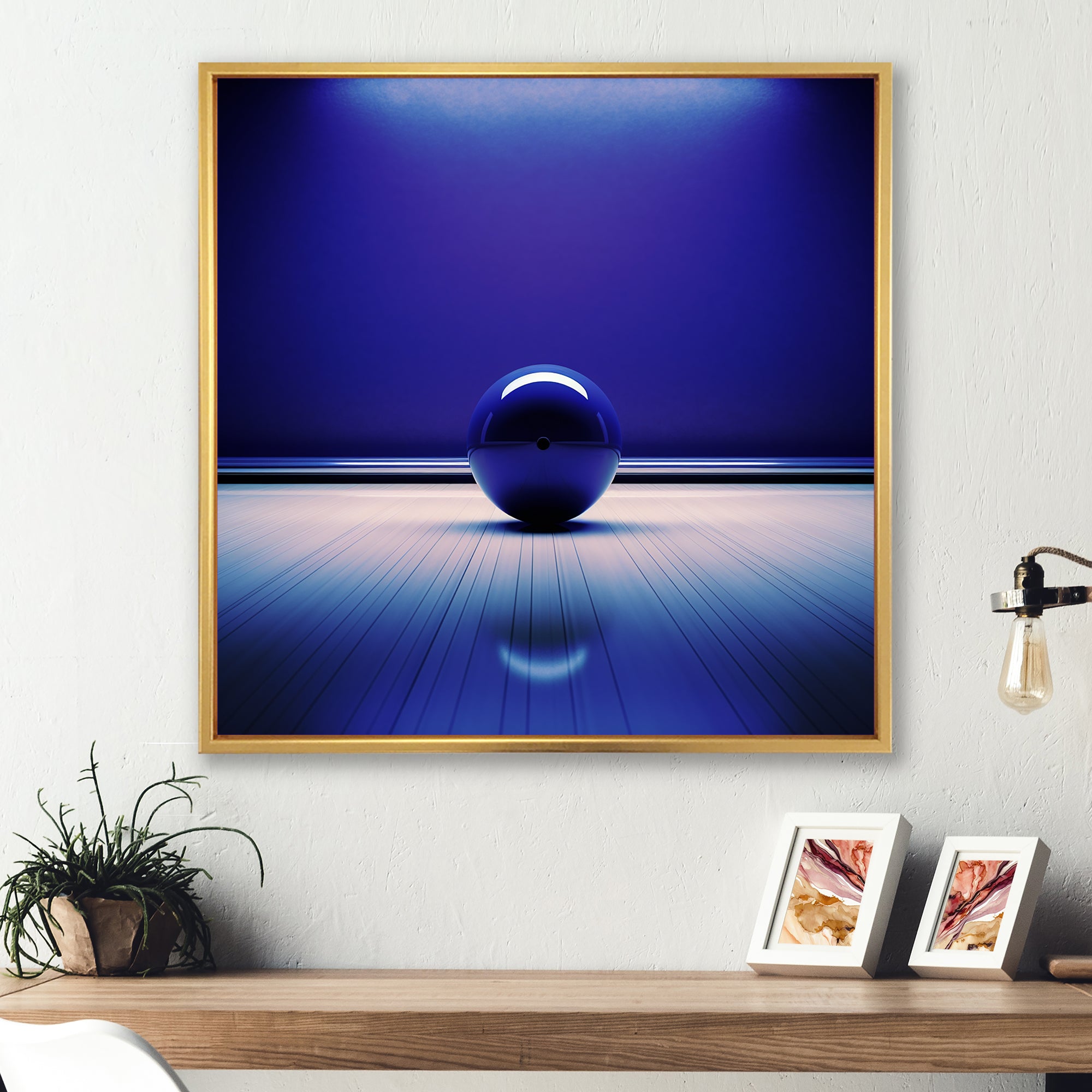 Bowling Indigo Impact - Bowling Canvas Wall Art